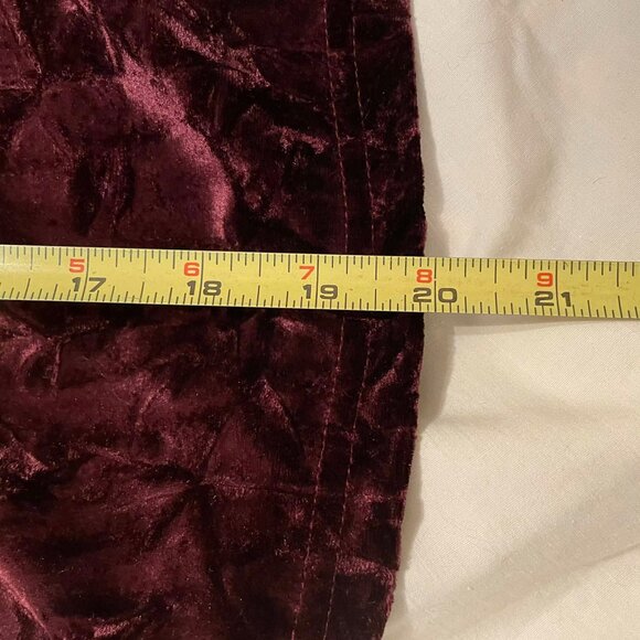 MIDYAT tank top in burgundy, women SIZE XL. crushed velour VINTAGE with tag. - Picture 4 of 7